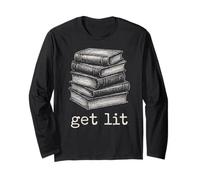 Get Lit Bibliophile Humor Letteratura Classica Libri Amante Maglia a Manica