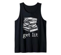 Get Lit Book Design Letteratura Divertente Citazione Libri Amante Canotta
