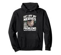 Get off My Nerves Multiple Sclerosis Awareness Sloth Felpa con Cappuccio