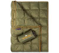 Get Out Gear - Coperta da campeggio doppia, extra imbottita, pieghevole, leggera e calda, ideale per esterni, viaggi, stadio, festival, spiaggia, amaca, trapunta da campeggio impermeabile