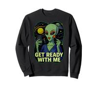 Get Ready With Me Alien Meme Divertente GRWM Extraterrestre Des Felpa