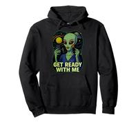 Get Ready With Me Alien Meme Divertente GRWM Extraterrestre Des Felpa con Cappuccio