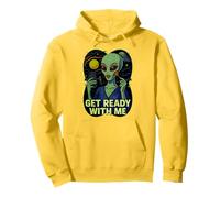 Get Ready With Me Alien Meme Divertente GRWM Extraterrestre Felpa con Cappuccio