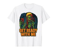 Get Ready With Me Zombie Divertente GRWM Meme Design Maglietta