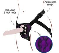 GET REAL - IMBRAGATURA IN PIZZO CON CINTURINO VIOLA