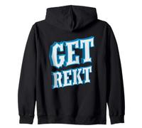 Get Rekt Funny Online Gaming Competitive Esports Gamer Felpa con Cappuccio