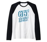 Get Rekt Funny Online Gaming Competitive Esports Gamer Maglia con Maniche Raglan