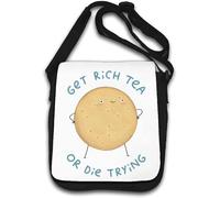 Get Rich Tea Or Die Trying - Borsa a tracolla bianca