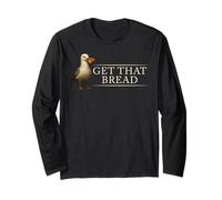 Get That Bread Seagull Motivational Pensiero Positivo Maglia a Manica