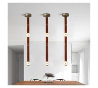 Get This Designer Leather Marble Pendant Lights For Modern Dining Room Bar Kitchen Island, Led Easy Installation Lights