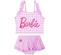 Get Trend Barbie Bikini Bambina Set, Costume Piscina Bambina Due Pezzi con Cinturino Regolabile e Balze, per Spiaggia e Piscina, Estivo Regalo Ragazza