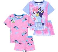 Get Trend Bluey Pigiama Bambina Estivo Corto 2 Pacco Pigiami Bimba Tie Dye Abbigliamento da Casa Idee Regalo (2-3 Anni, Multi Bluey, 2)