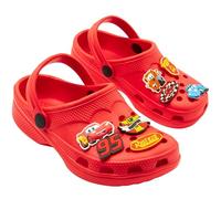 Get Trend Disney Cars Zoccoli Bambino con Ciondoli per Scarpe Rimovibili Scivolare su Ciabatte Gomma con Cinturino alla Caviglia Regalo Ragazzo (28 EU, Rosso Cars)
