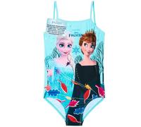 Get Trend Disney Frozen Costume Piscina Bambina e Piccoli Elastico Cinghie Comode Costumi Interi Bellissimi per Spiaggia Piscina Nuoto (9-10 Anni, Blu Frozen)