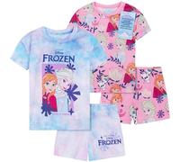 Get Trend Disney Frozen Pigiama Bambina Corto Pacco da 2 Manica Corta Pigiami Estivi Ragazza Abbigliamento da Casa Regalo Ragazza (5-6 Anni, Blu Frozen)
