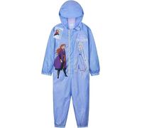 Get Trend Disney Frozen Tuta Antipioggia Bambina e Bimba Cappuccio Tuta Impermeabile Fodera in Pile Idea Regalo Ragazza (7-8 Anni, Blu Frozen)