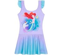 Get Trend Disney La Sirenetta Costume Intero Bambina 3-8 Anni, Ariel Costume Piscina Bambina con Gonna, Estivo Regalo Ragazza (7-8 Anni, Viola Little Mermaid)