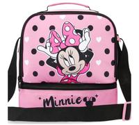 Get Trend Disney Minnie Mouse Borsa Termica Bambini, Lunch Bag Merenda con 2 Scomparti, Porta Pranzo Bambina per Scuola Asilo e Tempo Libero, Idea Regalo Bambina (Nero/Rosa Minnie)