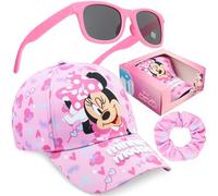 Get Trend - Disney Minnie Mouse Occhiali da Sole Bambina & Cappello Baseball Set, Cappello con Visiera & Occhiali Sole UV400, Regalo (Rosa Minnie)