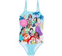 Get Trend Disney Princess Costume Piscina Bambina e Piccoli Elastico Cinghie Comode Costumi Interi Bellissimi per Spiaggia Piscina Nuoto (2-3 Anni, Blu Princess)