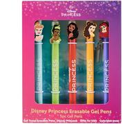 Get Trend Disney Princess Penna Set da 5 Penne Gel Cancellabili Cinderella Ariel Set Cancelleria Penna Sfera con Blu Inchiostro Regali Bambini (Princess)