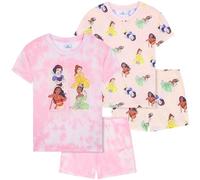Get Trend Disney Princess Pigiama Bambina Corto Pacco da 2 Manica Corta Pigiami Estivi Ragazza Abbigliamento da Casa Regalo Ragazza (3-4 Anni, Rosa Princess)