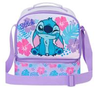 Get Trend Disney Stitch Borsa Termica Bambini, Lunch Bag Merenda con 2 Scomparti, Porta Pranzo Bambina per Scuola Asilo e Tempo Libero, Idea Regalo Bambina (Viola Stitch)