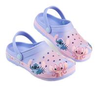 Get Trend Disney Stitch Ciabatte Bambina, Zoccoli Clogs Gomma Antiscivolo, Sandali Leggeri per Giardino Estate Bambini, Regalo Bambina (32/33 EU, Blu/Rosa Stitch)