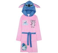 Get Trend Disney Stitch e Angel Vestaglia Bambina Adolescenti, Pile Accappatoio con 3D Orecchie, Abbigliamento da Casa (7-8 Anni, Rosa/Blu Angel & Stitch)