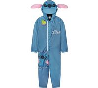 Get Trend Disney Stitch Tuta Antipioggia Bambina e Bimba Cappuccio Tuta Impermeabile Fodera in Pile Idea Regalo Ragazza (7-8 Anni, Blu Stitch)