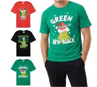 Get Trend Dr Seuss Grinch Magliette Uomo Cotone, T Shirt Set di 3 Pezzi | Maglietta Uomo e Donna, Maglia Natale Comodo e Traspiranti, Idee Regalo Tshirt Divertenti per Adulti e Ragazzi (Multi)