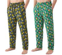 Get Trend Dr Seuss Grinch Pigiama Pantaloni Uomo Cotone S-3XL, Set 2 Pezzi | Pantalone Uomo Casual, Pantaloni Donna con Tasche, 100% Cotone, Caldo, Morbido e Leggero, Idee Regalo per Lui e Lei