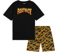 Get Trend - Fortnite Pigiama Bambino e Ragazzo 7-14 Anni, Pigiama Corto Estivo 2 Pezzi 100% Cotone con T-Shirt e Shorts, Regalo Bambino (13-14 Anni, Giallo, 1 Pack)