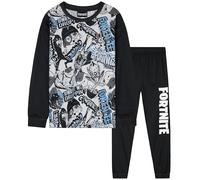 Get Trend Fortnite Pigiama Bambino Set, Lungo Pigiami Bambini Adolescenti, Gioco Abbigliamento da Casa, Regalo Ragazzo (7-8 Anni, Bianco/Nero Fortnite)
