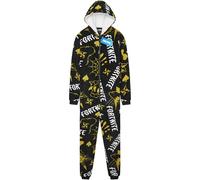 Get Trend Fortnite Tuta Intera Bambino Adolescenti 7-16 Anni, Pile Pigiami Interi Bambini con Cappuccio, Regalo Ragazzo(13-14 Anni, Nero/Giallo Fortnite)