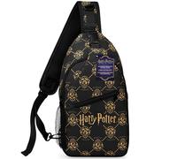 Get Trend Harry Potter Borse a Tracolla Borsa Bambina Ragazza Scompartimenti Multipli Borsa Viaggio con Cinturino Regolabile (Nera Harry Potter)