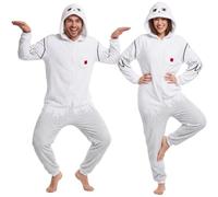 Get Trend Harry Potter Onesie Erwachsene, Fleece Ganzkörperanzug Pyjama | Dobby e Edvige con Cappuccio, Costume Jumpsuit Donna e Uomo con Dettagli 3D, Tasche, Pigiama Lungo, Idea Regalo per Adulti