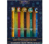 Get Trend Harry Potter Penna Set da 5 Penne Gel Cancellabili Hogwarts Materiale Scolastico Slytherin Hufflepuff Ravenclaw Gryffindor Regali Bambini (Harry Potter)