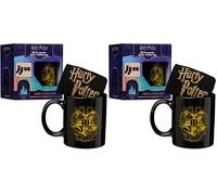 Get Trend Harry Potter Tazza e Calze Set Regalo Donna e Adolescenti, 340ml/11.5oz Tazze Ceramica e Taglia Unica Calzini Caldi, Regali per Lei (Nero Harry Potter) (Confezione da 2)