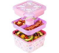 Get Trend Hello Kitty Bento Box, 2L Porta Pranzo con Scomparti Vassoio Guarnizioni e Condimento Pentola, Senza BPA Insalata Lunch Box per Adulti e Bambini (Multi Hello Kitty)