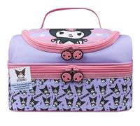 Get Trend Hello Kitty Kuromi Borsa Porta Pranzo Bambini con Scomparti a Due Piani Spuntini Borsa Frigo Pranzo per Picnic Scuola Regali Bambini (Multi Kuromi)