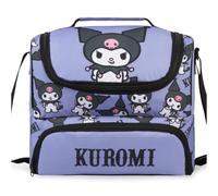 Get Trend Hello Kitty Kuromi Borsa Termica Bambini, Lunch Bag Merenda con 2 Scomparti, Porta Pranzo Bambina per Scuola Asilo e Tempo Libero, Idea Regalo Bambina (Multi Kuromi)
