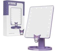 Get Trend Hello Kitty Kuromi Sanrio Specchio Trucco con Luci LED per Ragazze Specchio da Tavolo Supporto a Incastro Rimovibile Plateau Portogioielli per Camera Idea Regalo Ragazza (Viola Kuromi)