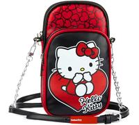 Get Trend Hello Kitty Sanrio Borsa Tracolla Ragazza, Borsetta Porta Cellulare con Cinturino Regolabile per Viaggio, Regalo Bambina (Rosso Hello Kitty)