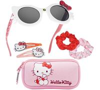 Get Trend Hello Kitty Set Occhiali da Sole Protezione UV e Accessori Capelli Bambina con Borsa Piccola Mollette Capelli (Rosa Hello Kitty)