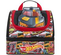 Get Trend Hot Wheels 3D Borsa Termica Bambini, Lunch Bag Merenda con 2 Scomparti, Porta Pranzo Bambino per Scuola Asilo e Tempo Libero, Idea Regalo Bambino (Multi Hot Wheels)