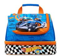 Get Trend Hot Wheels Borsa Porta Pranzo Bambini Adolescenti Adulti Isolato Porta Pranzo con Scomparti Porta Merenda per Picnic Lavoro Scolastico (Blu Hot Wheels)