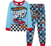 Get Trend Hot Wheels Pigiama Bambino Set, Lungo Pigiami Bambini Adolescenti, Gioco Abbigliamento da Casa, Regalo Ragazzo (3-4 Anni, Blu Hot Wheels)