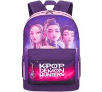 Get Trend Huntrix Kpop Demon Hunters Grande Zaino Bambina con Spallacci Regolabili, 46 cm Zainetto Scuola, Sport e Viaggio, Anime Regalo Bambina (Viola/Rosa)