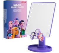 Get Trend KPop Demon Hunters Specchio Trucco con Luci LED Touch, Huntrix Specchio da Tavolo Portatile a Batteria e USB, Specchiera Trucco Inclinabile con Base, Regalo Ragazza Make Up